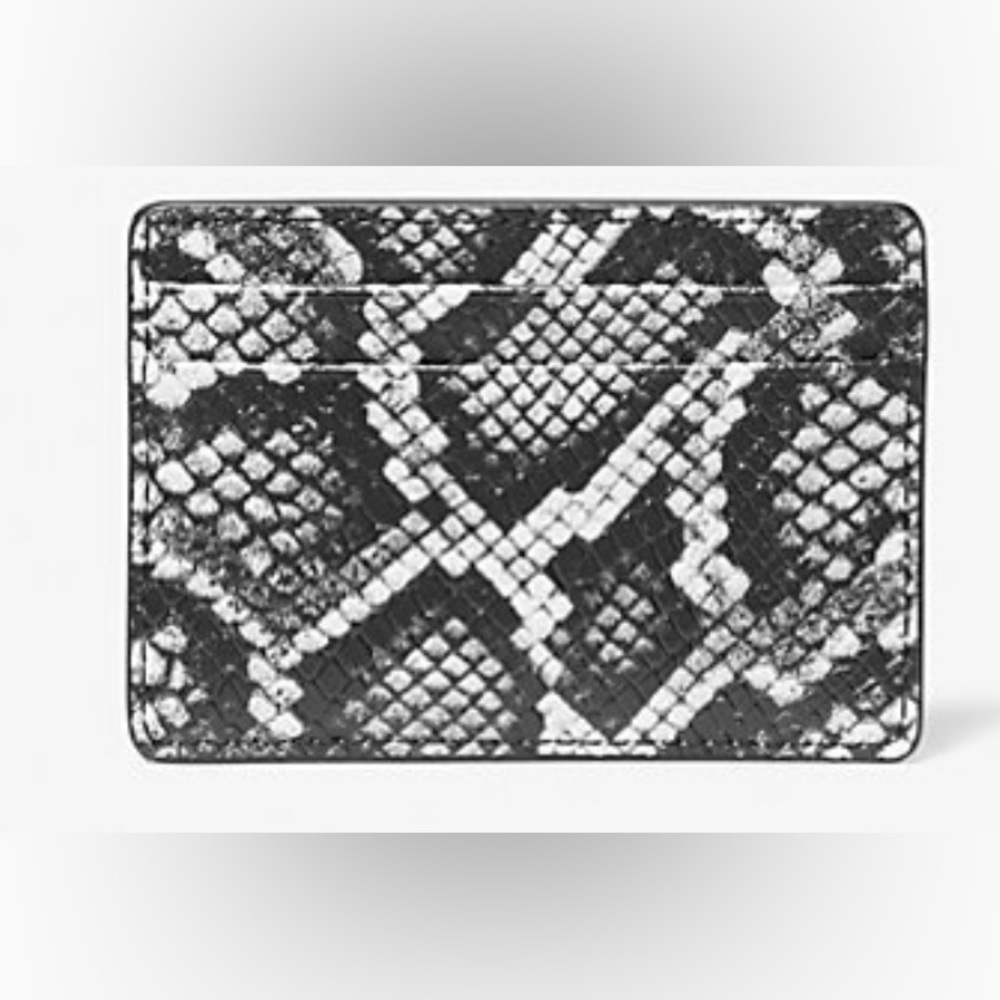 Michael Kors Jet Set Small Snake Embossed Card Case 🆕 - Picture 3 of 5